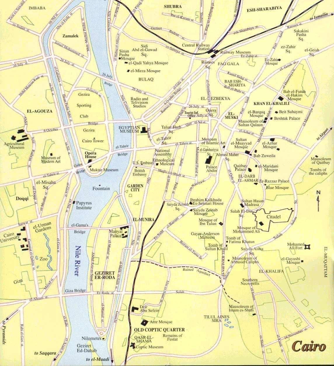 Cairo Routs Map Cairo streets map | Cairo Map 360