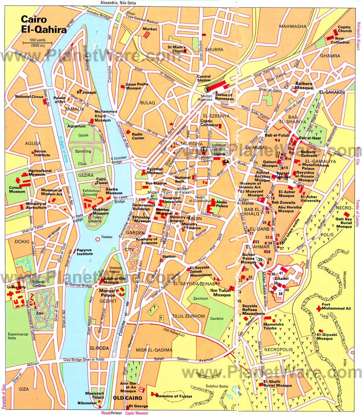 Cairo Downtown Map 