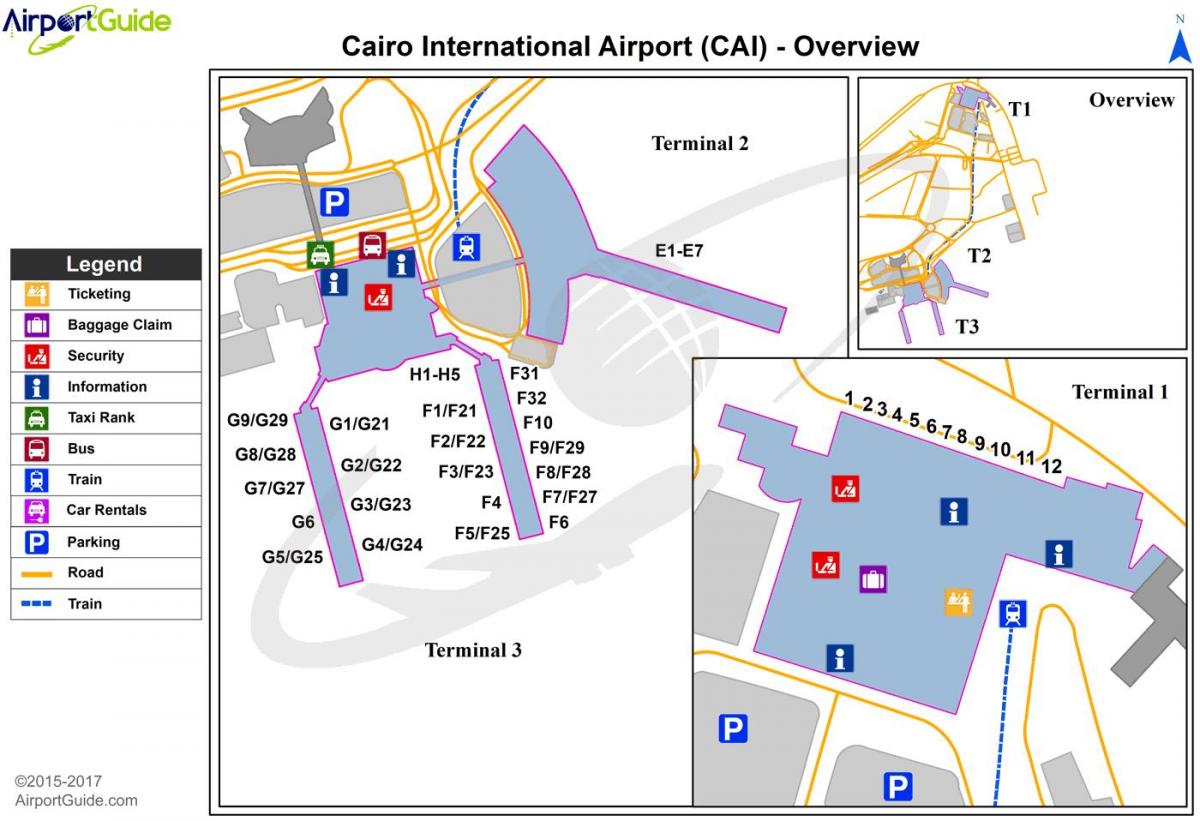 Cairo airport terminal map