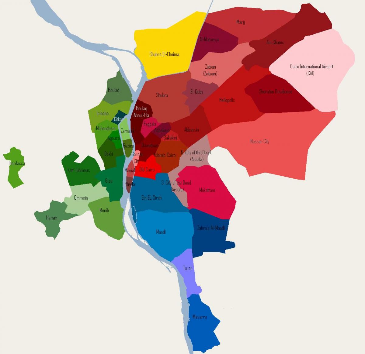 Cairo district map