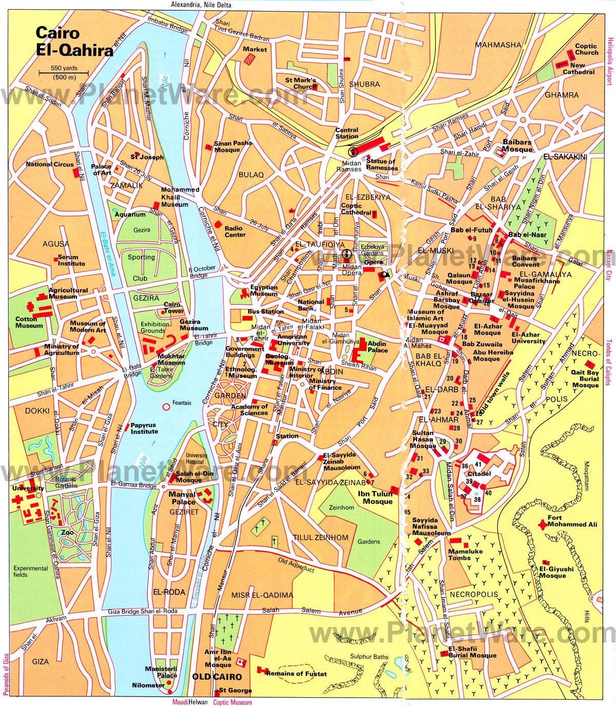 Cairo city center map