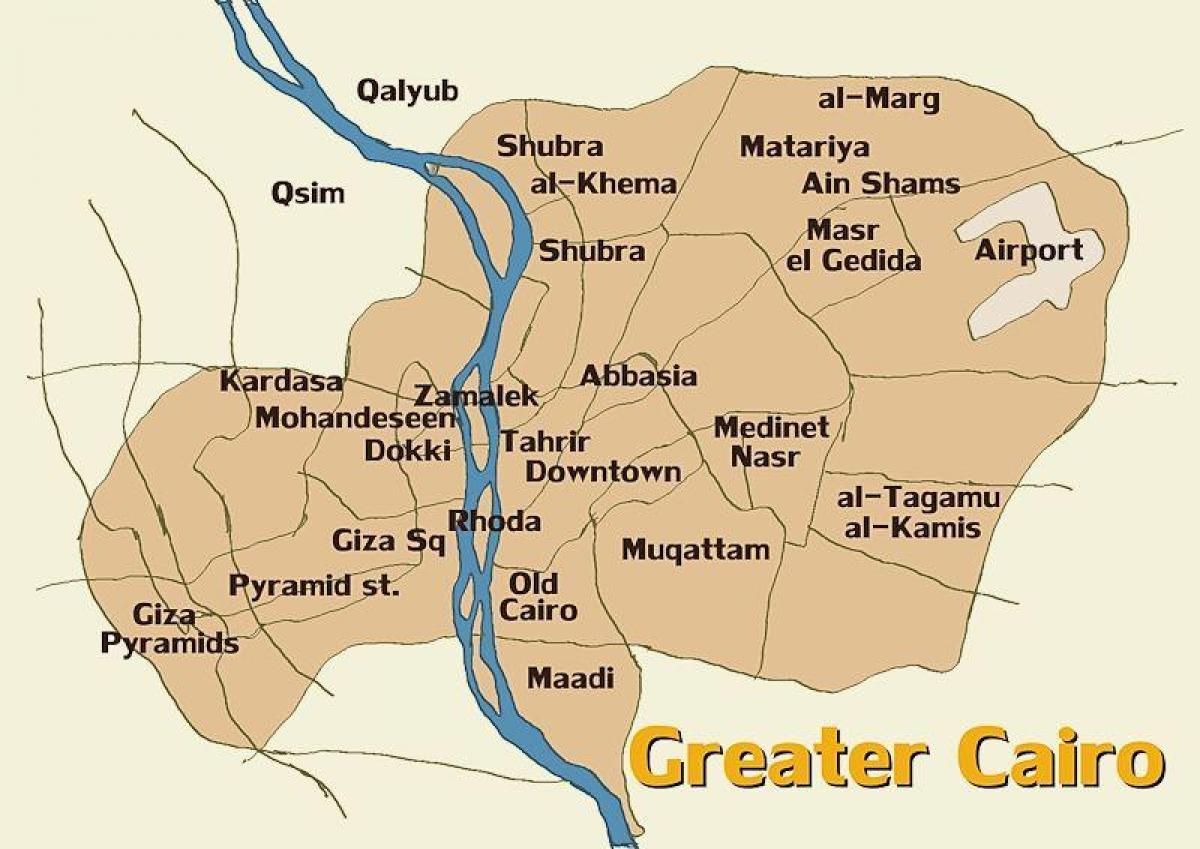 Cairo neighborhoods map